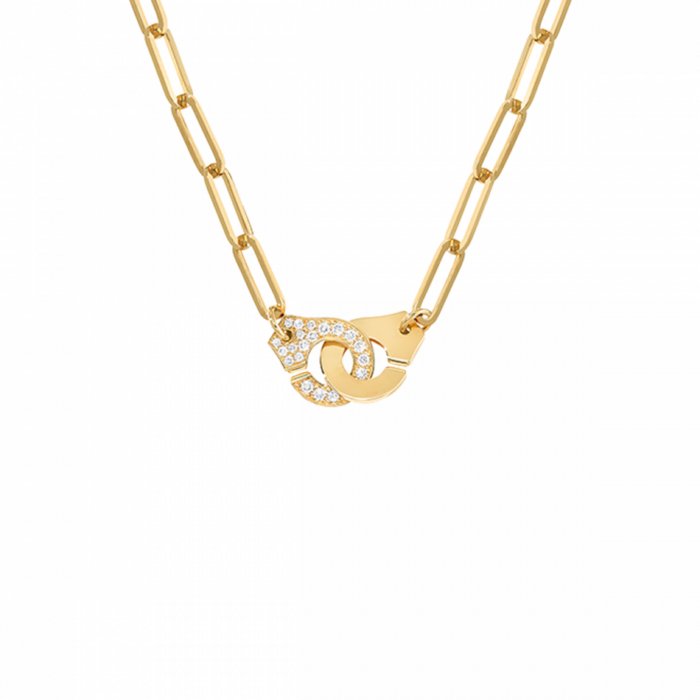 Collier Dinh Van Menottes R13.5 Or Jaune et Diamants