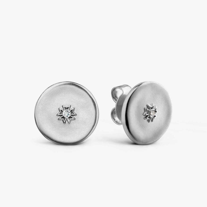 Boucles d'Oreilles Arthus Bertrand Les Allégories Astrée Diamant Argent