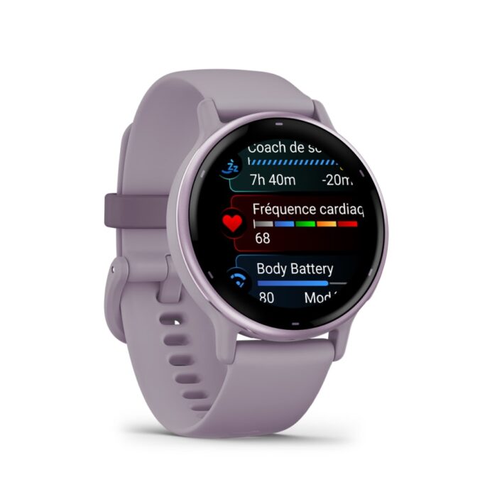 Montre Garmin Vivoactive 5 Violet & Orchid Gold Connectée Bracelet Silicone 42MM