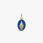 Médaille Miraculeuse Arthus Bertrand Bleu Roi Or Jaune