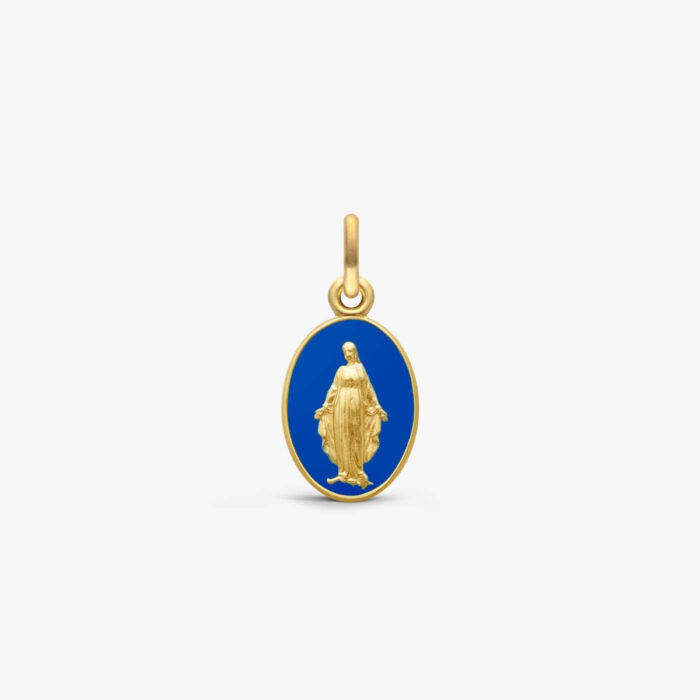 Médaille Miraculeuse Arthus Bertrand Bleu Roi Or Jaune