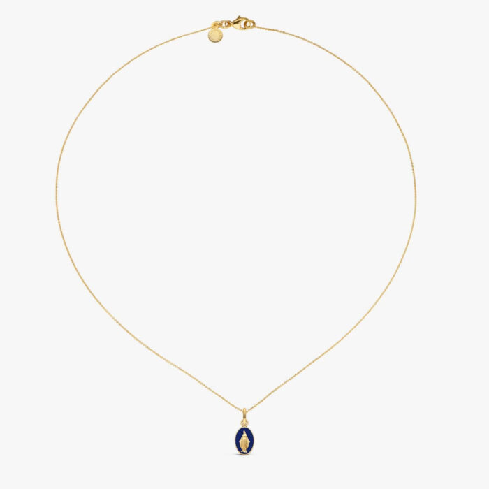 Miraculous Medal Arthus Bertrand Blue Navy Gold Yellow