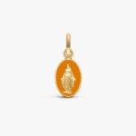 Miraculous Medal Arthus Bertrand Orange Saffron Yellow Gold