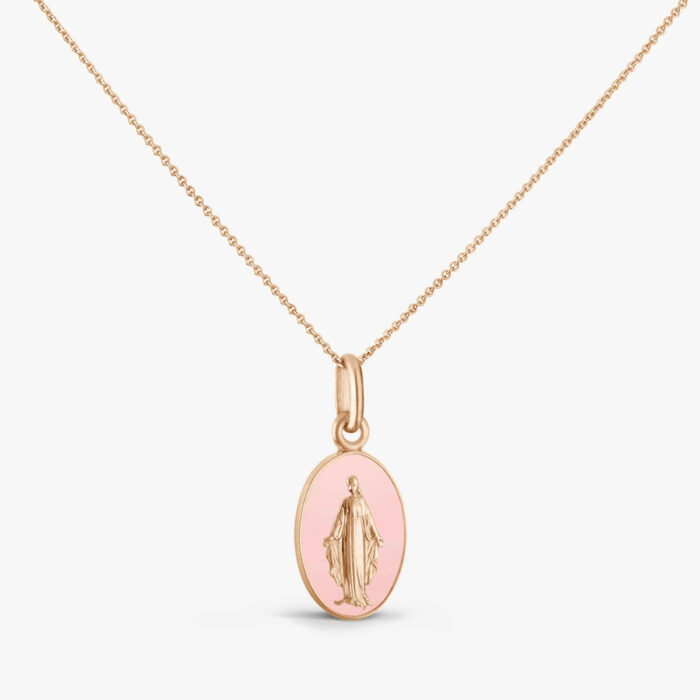 Médaille Miraculeuse Arthus Bertrand Rose Poudré Or Rose