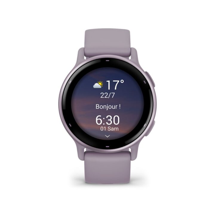 Montre Garmin Vivoactive 5 Violet & Orchid Gold Connectée Bracelet Silicone 42MM