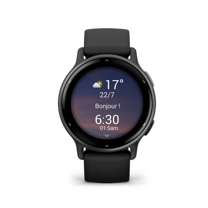 Montre Garmin Vivoactive 5 Noir & Gray Connectée Bracelet Silicone 42MM