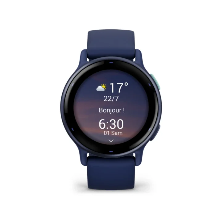 Montre Garmin Vivoactive 5 Bleu & Blue Gold Connectée Bracelet Silicone 42MM