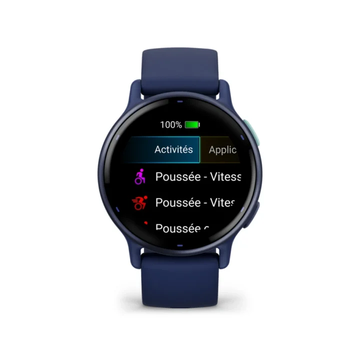 Montre Garmin Vivoactive 5 Bleu & Blue Gold Connectée Bracelet Silicone 42MM