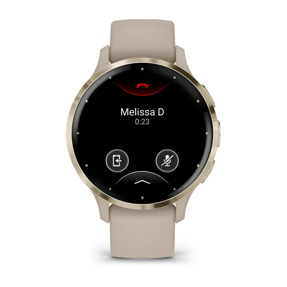 Garmin Venu 3S Smartwatch - Soft Gold Stainless Steel Bezel with