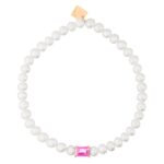 Bracelet Ginette NY Mini Cocktail Pearl & Pink Topaz Or Rose