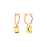 Boucles d'Oreilles Ginette NY Cocktail Lemon Quartz Hoops