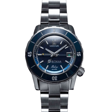 Montre MARCH LA.B Belza Gitana Acier Auto Cadran Bleu Bracelet Acier 40MM