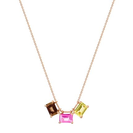 Collier Ginette NY 3 Mini Cocktail On Chain Or Rose