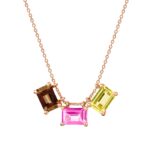 Collier Ginette NY 3 Mini Cocktail On Chain Or Rose