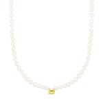 Collier Ginette NY Mini Cocktail Pearl & Lemon Quartz Or Rose