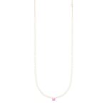 Collier Ginette NY Mini Cocktail Pearl & Pink Topaz Necklace Or Rose