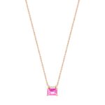 Collier Ginette NY Mini Cocktail Pink Topaz On Chain Or Rose