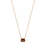 Collier Ginette NY Mini Cocktail Smoky Quartz On Chain Or Rose