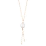 Collier Ginette NY Single Pearl Fusion Necklace Or Rose