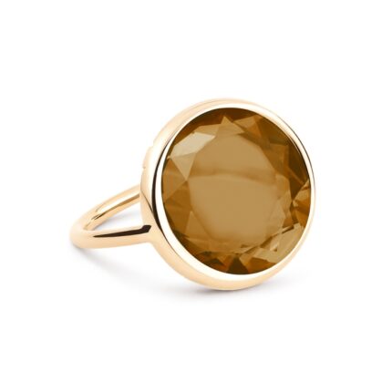 Bague Ginette NY Mini Smoky Quartz Ring Or Rose