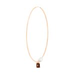 Boucle d'Oreille Ginette NY Solo Jumbo Cocktail Smoky Quartz Hoop Or Rose