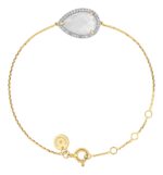 Bracelet Morganne Bello Alma Nacre Blanche & Diamants Or Jaune