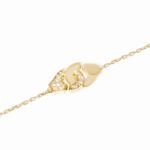 Bracelet Dinh Van Menottes sur Chaîne XS Diamants Or Jaune