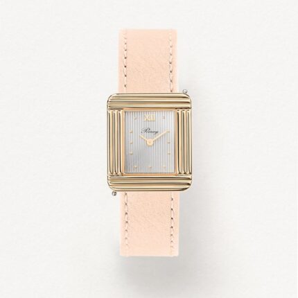 Montre Poiray Ma Première Or Jaune Cadran Argenté Bracelet Cuir