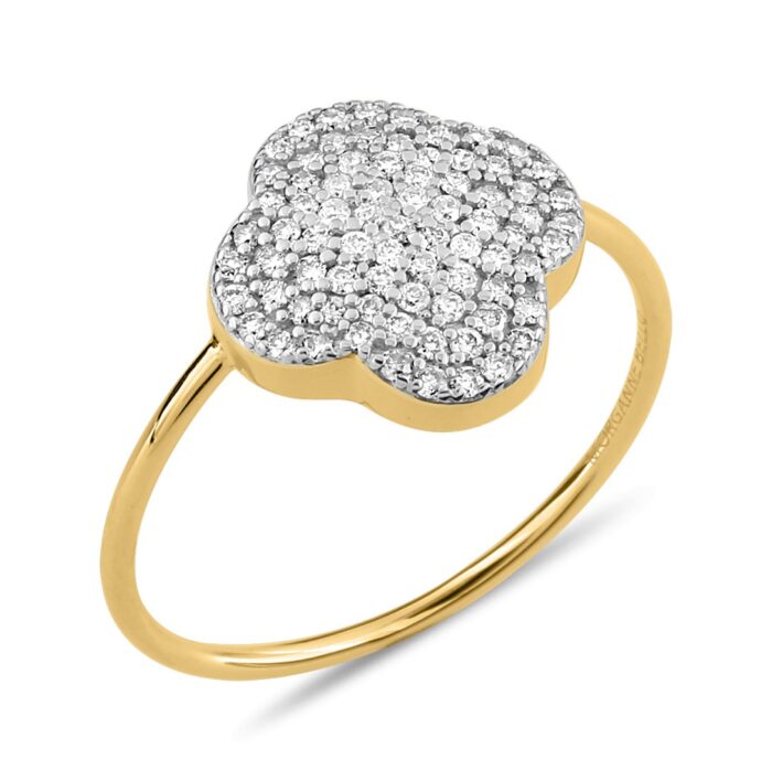 Bague Morganne Bello Chance Diamants Sertis Or Jaune