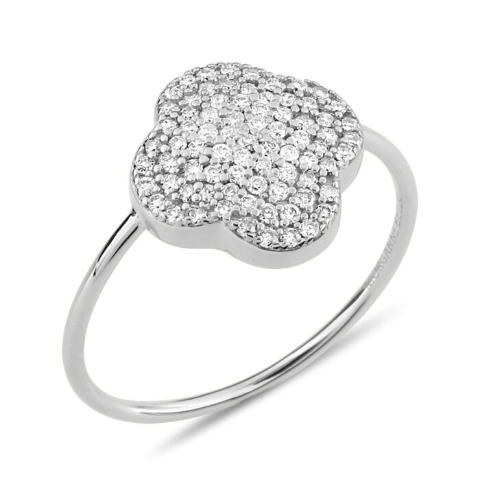 Bague Morganne Bello Chance Diamants Sertis Or Blanc