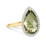 Bague Morganne Bello Alma Quartz Olive Diamants & Or Jaune