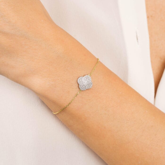 Bracelet Morganne Bello Chance Diamants Sertis Or Jaune