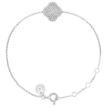 Bracelet Morganne Bello Chance Diamants Sertis Or Blanc