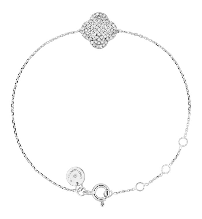 Bracelet Morganne Bello Chance Diamants Sertis Or Blanc