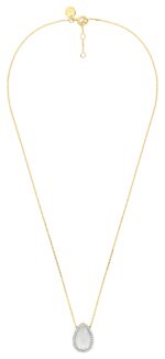 Collier Morganne Bello Alma Nacre Blanche & Diamants Or Jaune