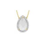 Collier Morganne Bello Alma Nacre Blanche & Diamants Or Jaune