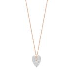 Collier Ginette NY Angele Diamond Heart on Chain Diamant Or Rose