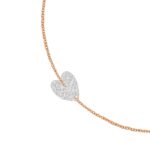 Bracelet Ginette NY Angele Mini Diamond Heart Diamant Or Rose