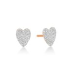 Boucles d'Oreilles Ginette NY Angele Diamond Heart Studs