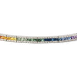 Bracelet Rainbow Saphirs Multicolores et Diamants Or Blanc