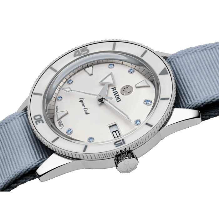 Montre Rado Captain Cook Saphirs Bleues Auto Cadran Argenté 37MM