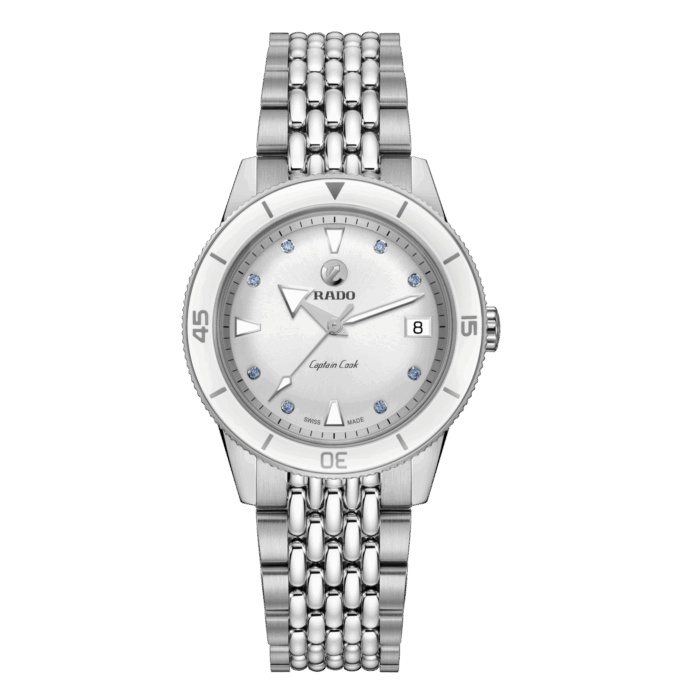 Montre Rado Captain Cook Saphirs Bleues Auto Cadran Argenté 37MM