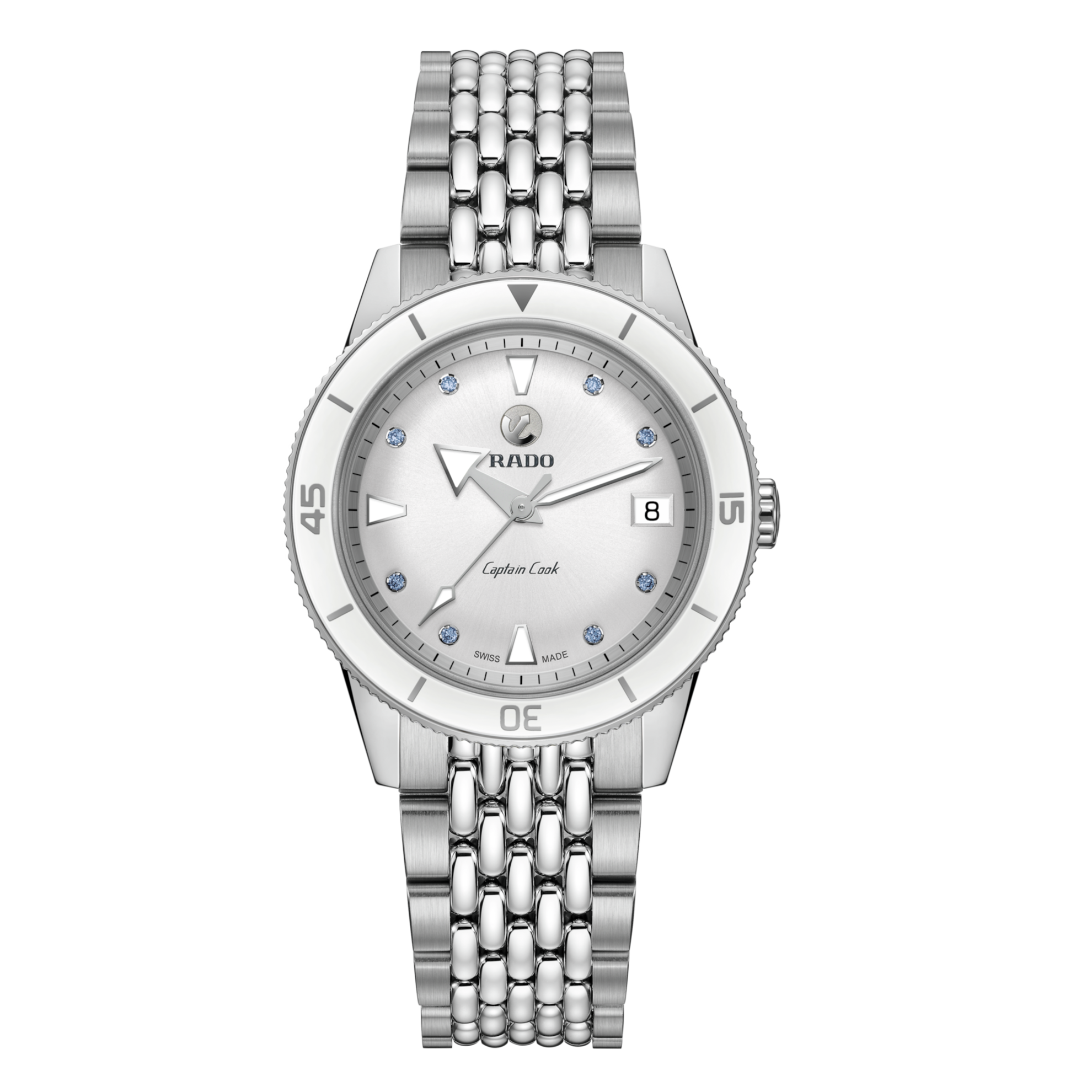 Montre Rado Captain Cook Saphirs Bleues Auto Cadran Argenté 37MM