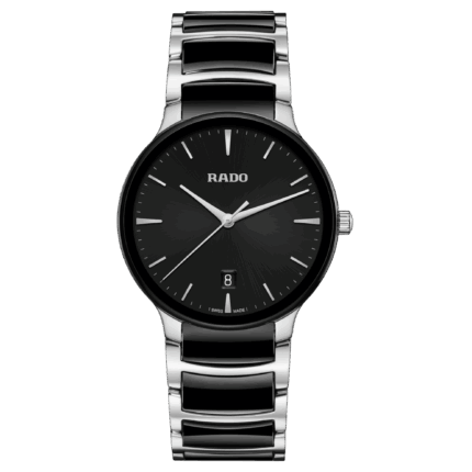 Rado Centrix Quartz Watch Black Dial Ceramic Bracelet 39MM