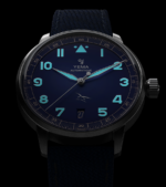 Montre Yema Flygraf Flieger AAE Auto Cadran Bleu