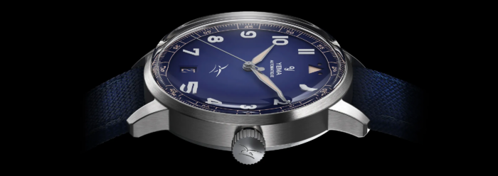 Montre Yema Flygraf Flieger AAE Auto Cadran Bleu