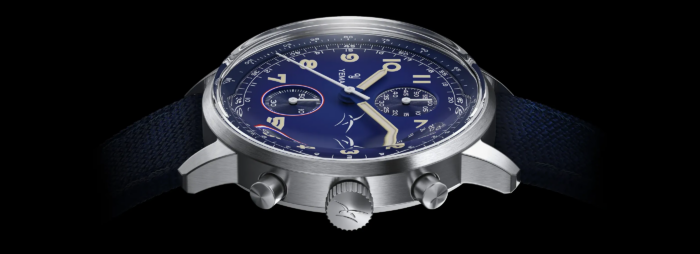 Montre Yema Flygraf Bi-Compax AAE Auto Cadran Bleu