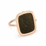 Bague Ginette NY Golden Obsidian Antique Ring Or Rose