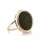 Bague Ginette NY Golden Obsidian Disc Ring Or Rose