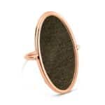 Bague Ginette NY Ellipse Golden Obsidian Disc Ring Or Rose